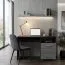 Scrivania "Tabubil" 26 | wengé e grigio elegante | 75 x 120 x 60 cm | Design moderno e funzionale