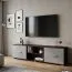 Mobile TV "Tabubil" 10 | wengé e grigio | 48 x 180 x 48 cm | Design moderno ed elegante
