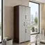 Armadio Tabubil 30 | Wengé e Grigio | 200 x 80 x 60 cm | Design moderno e capiente