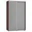 Armadio scorrevole Tabubil 31 | Wengé e grigio | 200 x 120 x 60 cm | Design moderno e spazioso