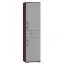 Armadio Tabubil 24 | Wengé e Grigio | 200 x 50 x 41 cm | Design moderno e spazio ottimizzato