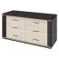 Cassettiera "Aitape" 08 | Rovere Sonoma scuro/chiaro | 61 x 130 x 40 cm | 6 cassetti moderni