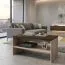 Tavolino soggiorno Aitape 24 | Rovere Sonoma scuro/chiaro | 120 x 60 x 56 cm | Design moderno