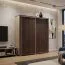 Armadio ante scorrevoli Aitape 18 | Rovere Sonoma scuro | 188 x 190 x 60 cm | Spazio organizzato