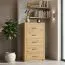 Cassettiera "Vanimo" 19 rovere | 125 x 70 x 42 cm | 5 cassetti | Design moderno e funzionale
