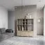 Scaffale Rabaul 16 | Rovere Sonoma | 126 x 130 x 40 cm | 4 cassetti e 2 ripiani