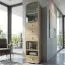 Vetrina Rabaul 29 | Rovere Sonoma | 200 x 49 x 40 cm | 1 porta vetro, 4 cassetti