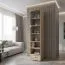 Vetrina alta Rabaul 33 | Rovere Sonoma | 200 x 49 x 40 cm | Moderna e spaziosa