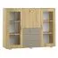 Vetrina Ciomas 02 rovere Sonoma/grigio | 104 x 135 x 40 cm | Design moderno e spazioso