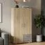 Armadio Ciomas 09 | rovere Sonoma e grigio | 145 x 80 x 40 cm | moderno e pratico