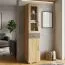 Vetrinetta Ciomas 30 | Rovere Sonoma e Grigio | 190 x 40 x 40 cm | Design moderno e spazio pratico