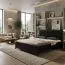 Letto singolo nero elegante | 140 x 200 cm | Testata con doghe | Gambe in metallo | Bordi in ABS