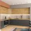 Incasso per lavastoviglie "Matterhorn" 13, rovere Artisan/grigio, maniglie: metallo, 45 x 16 x 72 cm