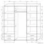 Armadio scorrevole Rabaul 40 | Rovere Sonoma chiaro/scuro | 210 x 160 x 60 cm