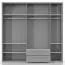 Armadio battente con cornice Siumu 31 | Bianco/Bianco lucido | 226 x 232 x 60 cm | Design moderno
