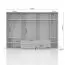 Armadio battente Siumu 38 | Bianco lucido | 226 x 322 x 60 cm | Illuminazione LED integrata