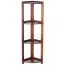 Scaffale angolare in pino massello color noce Junco 61 | 125 x 40 x 30 cm | Design moderno e robusto
