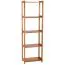 Scaffale in pino massello color rovere Junco 55D | 164 x 50 x 30 cm | 4 ripiani spaziosi