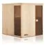 Sauna prefabbricata "Kawir" 68 mm, con 1 finestra e tetto con bordino - misure esterne (l x p x h): 244 x 194 x 199 cm