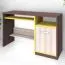 Scrivania Kerema 18 | Noce, Olmo e Giallo | 76 x 120 x 55 cm | Design moderno e funzionale