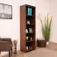 Scaffale Mojokerto 12 ripiani | Noce / Nero | 194 x 55 x 39 cm | Design moderno e robusto