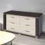 Cassettiera "Aitape" 08 | Rovere Sonoma scuro/chiaro | 61 x 130 x 40 cm | 6 cassetti moderni