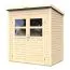 Casetta da giardino Freiberg 01 incl. pavimento, finitura naturale - Casetta da giardino prefabbricata da 19 mm, superficie utile: 2,19 m², tetto a una falda