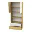 Armadio camera Sirte 04 | Rovere e bianco lucido | 190 x 80 x 40 cm | Design moderno e funzionale