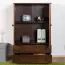 Cassettiera pino massiccio Junco 156 | Colore noce | 139,5 x 90 x 42 cm | 2 cassetti grandi, 2 scomparti | Lunga durata