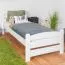 Cameretta bambini stile country | Set A Bueto 3 pezzi | Bianco | Legno massiccio | Letto 80 x 200 cm