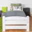 Letto bambini e ragazzi in legno massiccio di faggio 118 | Bianco | Rete a doghe inclusa | 80 x 200 cm