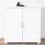 Cassettiera moderna in pino massiccio bianco Columba 05 | 101 x 100 x 50 cm | 3 scomparti spaziosi, 2 ante, robusta