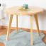 Tavolino rotondo Aurornis 78 in pino massiccio naturale | Design moderno | 60 x 60 x 50 cm