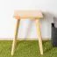 Sgabello Aurornis 66 in pino massiccio naturale | Design moderno | 45 x 32 x 32 cm