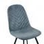 Sedia Maridi 247 turchese | Design moderno | 89 x 45 x 55 cm | Gambe in metallo nero