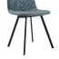 Sedia Maridi 247 turchese | Design moderno | 89 x 45 x 55 cm | Gambe in metallo nero