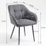Sedia Maridi 253 grigio scuro | Design moderno | 81 x 57 x 61 cm | Gambe in metallo nero