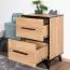 Comodino Altels 22 | Rovere Riviera e Marrone Scuro | 68 x 47 x 40 cm | 2 Cassetti