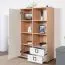 Cassettiera per cameretta Benjamin 26 | Faggio e bianco | 134 x 86 x 37 cm | Stile moderno e funzionale