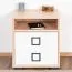Comodino per cameretta Benjamin 07 | Faggio/Bianco | 50x44x37 cm | 2 cassetti | Piedini regolabili