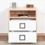 Comodino per cameretta Benjamin 07 | Faggio/Bianco | 50x44x37 cm | 2 cassetti | Piedini regolabili