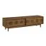 Base TV | rovere caramello | 183 x 48 x 51 cm | 2 ante scorrevoli | 2 cassetti | 6 scomparti | 3 ripiani | sistema di ante scorrevoli con chiusura ammortizzata | Inginele 04