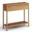 Tavolo consolle | credenza | legno massiccio | sistema soft close | 1 cassetto | rovere oliato | 1 ripiano | colore: rovere | 83 x 33 x 80 cm | Seille 02 | maniglia fresata