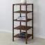 Scaffale | 4 scomparti | legno massiccio | rovere oliato | colore: Tabbaco | 43 x 43 x 100 cm | Seille 08