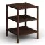 Scaffale | rovere oliato | 2 ripiani | altezza 60 cm | legno massiccio | colore: Tabacco | 43 x 43 x 60 cm | Seille 10