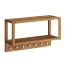 Appendiabiti | legno massiccio | rovere oliato | 7 ganci | con ripiano | colore: rovere | 63 x 22 x 36 cm | Seille 20
