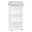 Scaffale per cameretta Daniel 02 | bianco/grigio | 130 x 62 x 30 cm | Design moderno e robusto