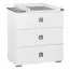 Cassettiera con fasciatoio "Daniel" 06 | Bianco/Grigio | 91 x 83 x 74 cm | Design moderno e praticità