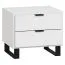 Comodino "Chiflero" 41 bianco | 2 cassetti | LED touch | 40 x 45 x 40 cm | Design moderno