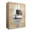 Armadio ad ante scorrevoli "Alphubel" 03 con specchio, rovere Sonoma - 200 x 150 x 62 cm (h x l x p)
